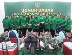 Donor Darah Dalam Rangka HUT ke-80 Persit Kartika Chandra Kirana
