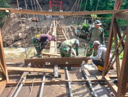 Jembatan Perintis Gantung Langit Tembus Separuh Target, Mobilitas Warga Segera Lancar