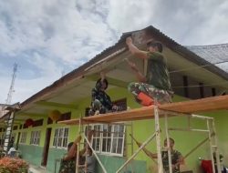 TNI AD Renovasi SDN 1 Tualang Cut Pascabanjir, Sekolah Kembali Layak untuk Siswa Belajar