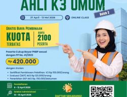 Siap-siap! Kemnaker Buka Lagi Pembinaan K3 Gratis untuk 2.100 Peserta