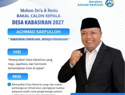 Achmad Saefulloh Maju Bakal Calon Kades Kabasiran Periode 2027–2035