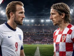 Inggris Tampil Garang, Kroasia Tumbang 2-4 di Piala Dunia