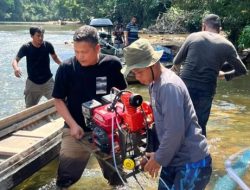 Polisi Tertibkan Tambang Emas Ilegal di Sungai Subayang, Tiga Rakit PETI Diamankan